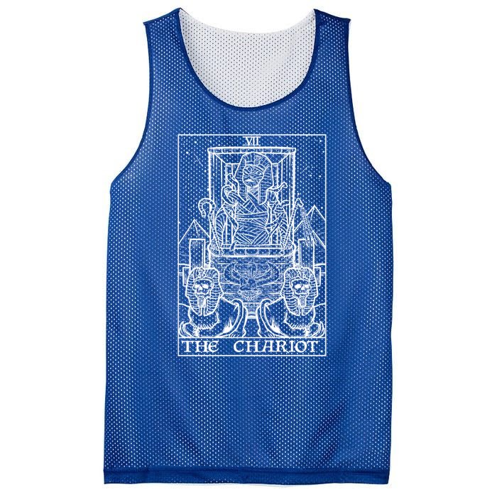 The Chariot Tarot Card Mummy Halloween Egyptian Witch Horror Gift Mesh Reversible Basketball Jersey Tank