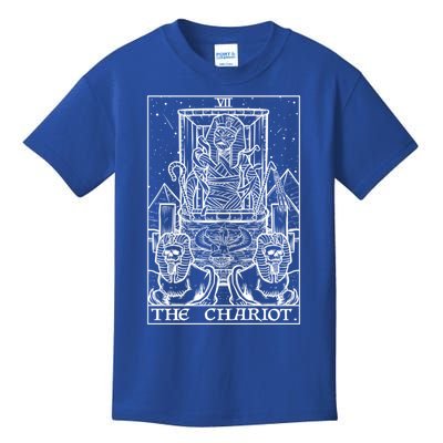 The Chariot Tarot Card Mummy Halloween Egyptian Witch Horror Gift Kids T-Shirt