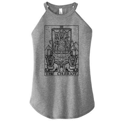 The Chariot Tarot Card Mummy Halloween Egyptian Witch Horror Gift Women’s Perfect Tri Rocker Tank