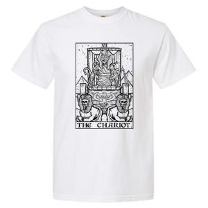 The Chariot Tarot Card Mummy Halloween Egyptian Witch Horror Gift Garment-Dyed Heavyweight T-Shirt