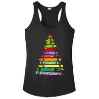 teacher christmas t crayon tree light s student Ladies PosiCharge Competitor Racerback Tank