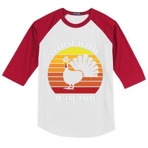 Thanksgiving Coolest Turkey At The Table Kids Colorblock Raglan Jersey