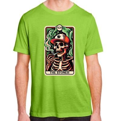 Tarot Card The Stoner Weed Lover Skeleton Cannabis 420 Adult ChromaSoft Performance T-Shirt