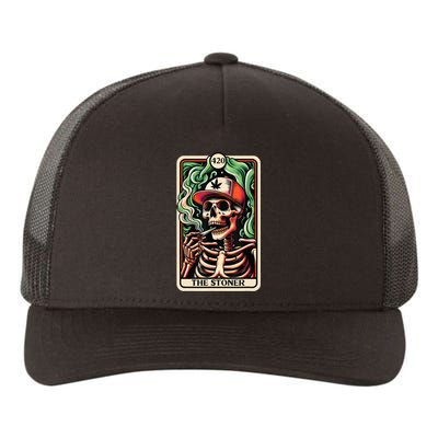 Tarot Card The Stoner Weed Lover Skeleton Cannabis 420 Yupoong Adult 5-Panel Trucker Hat