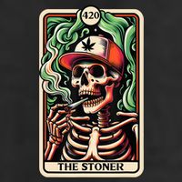 Tarot Card The Stoner Weed Lover Skeleton Cannabis 420 11oz C Handle Ceramic Mug