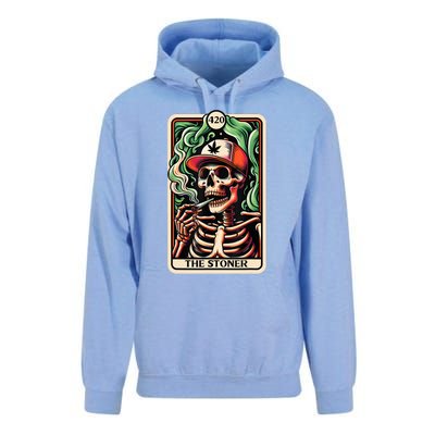 Tarot Card The Stoner Weed Lover Skeleton Cannabis 420 Unisex Surf Hoodie