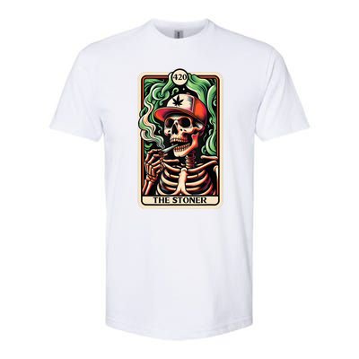 Tarot Card The Stoner Weed Lover Skeleton Cannabis 420 Softstyle CVC T-Shirt