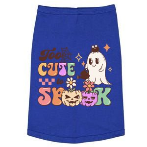 Too Cute To Spook Halloween Ghost Costume Retro Groovy Cool Gift Doggie Tank