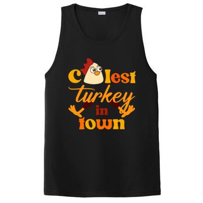 The Coolest Turkey In Town Funny Thanksgiving Gift PosiCharge Competitor Tank