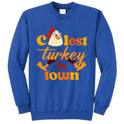 The Coolest Turkey In Town Funny Thanksgiving Gift Sweatshirt