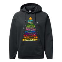 Teacher Christmas Tree Light Student Pajama Matching Performance Fleece Hoodie