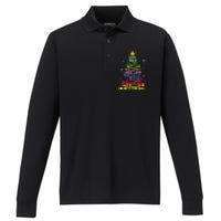 Teacher Christmas Tree Light Student Pajama Matching Performance Long Sleeve Polo