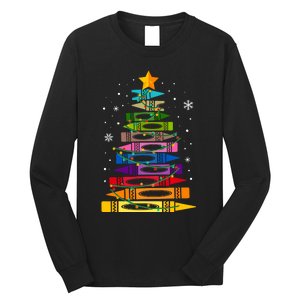 Teacher Christmas Tree Light Student Pajama Matching Long Sleeve Shirt