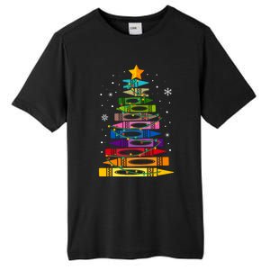 Teacher Christmas Tree Light Student Pajama Matching Tall Fusion ChromaSoft Performance T-Shirt