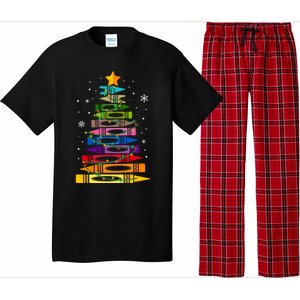 Teacher Christmas Tree Light Student Pajama Matching Pajama Set