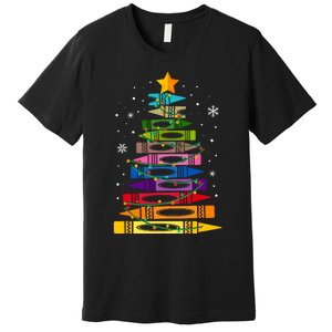 Teacher Christmas Tree Light Student Pajama Matching Premium T-Shirt