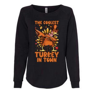 The Coolest Turkey In Town Dabbing Pilgrim Hat Thanksgiving Great Gift Womens California Wash Sweatshirt