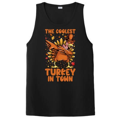 The Coolest Turkey In Town Dabbing Pilgrim Hat Thanksgiving Great Gift PosiCharge Competitor Tank