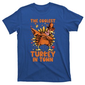 The Coolest Turkey In Town Dabbing Pilgrim Hat Thanksgiving Great Gift T-Shirt