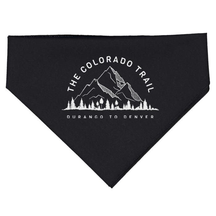 The Colorado Trail Durango To Denver Mountain USA-Made Doggie Bandana