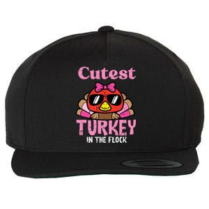 Thanksgiving Cutest Turkey Flock Wool Snapback Cap