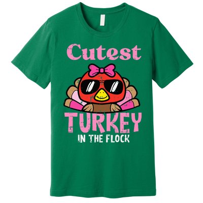 Thanksgiving Cutest Turkey Flock Premium T-Shirt