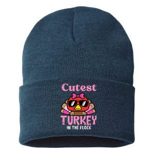 Thanksgiving Cutest Turkey Flock Sustainable Knit Beanie