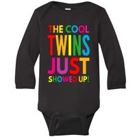 The Cool Twins Just Showed up Funny Twins Baby Long Sleeve Bodysuit