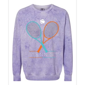 Tennis Children Tennis Racket Ball Colorblast Crewneck Sweatshirt