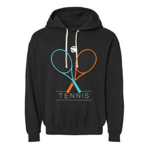 Tennis Children Tennis Racket Ball Garment-Dyed Fleece Hoodie