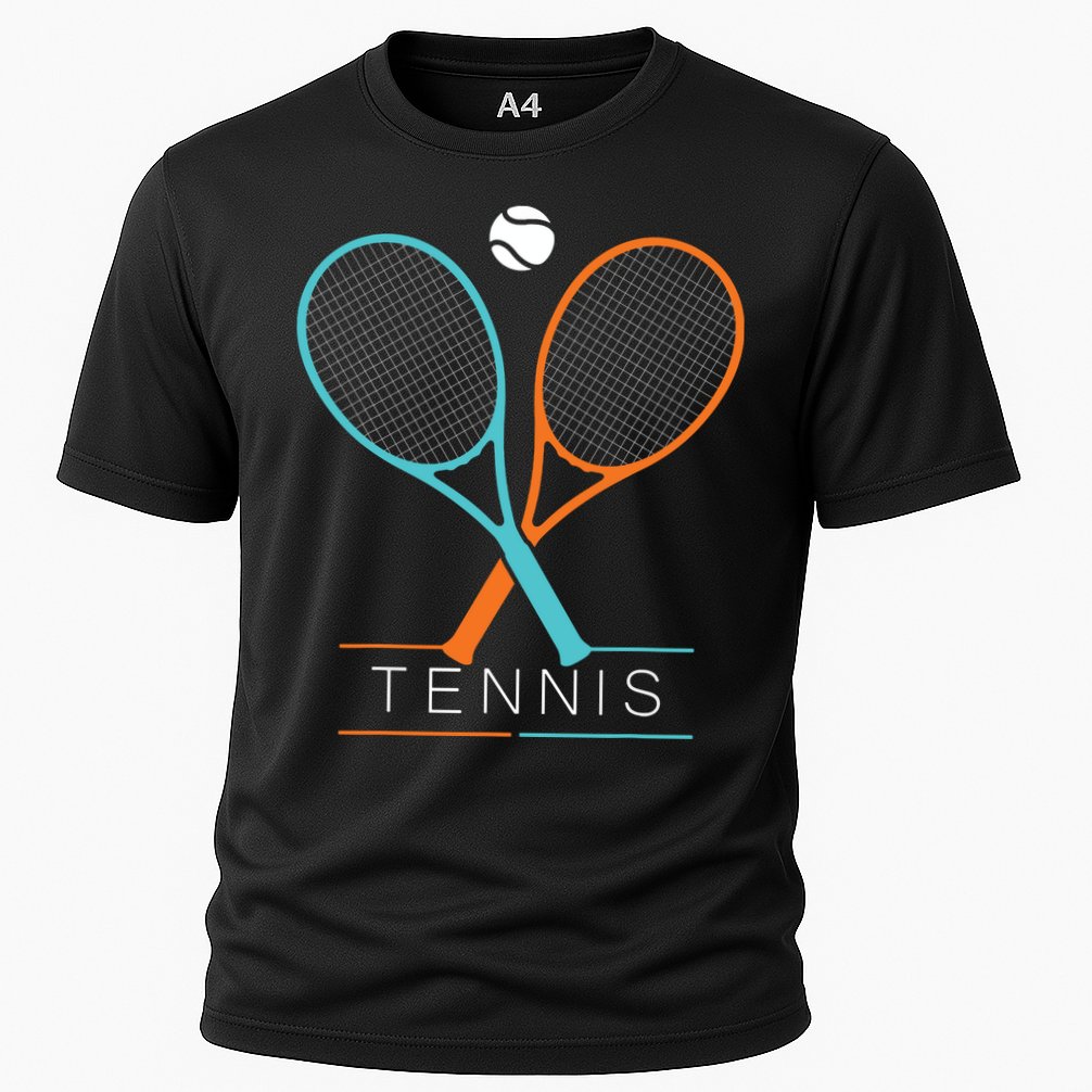 Tennis Children Tennis Racket Ball Cooling Performance Crew T-Shirt