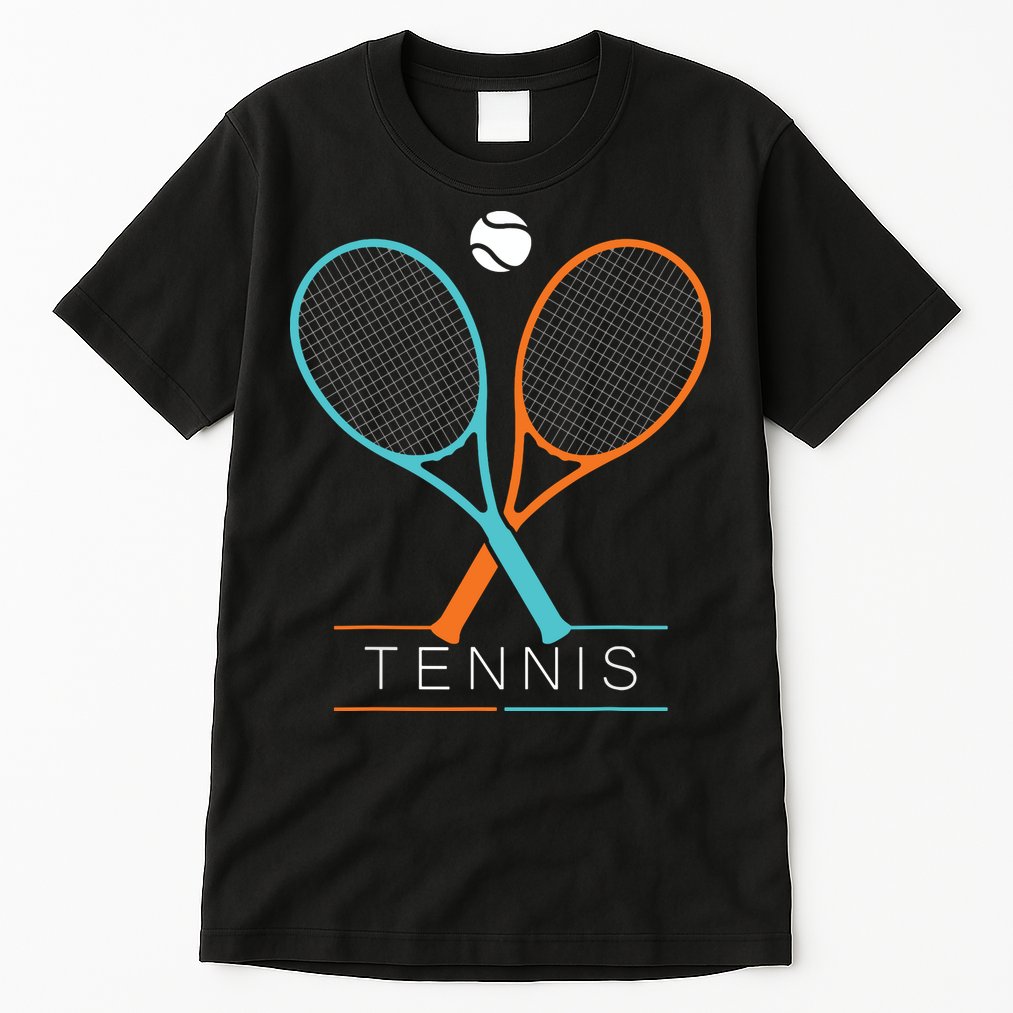 Tennis Children Tennis Racket Ball Tall T-Shirt
