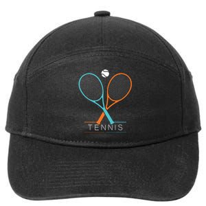 Tennis Children Tennis Racket Ball 7-Panel Snapback Hat