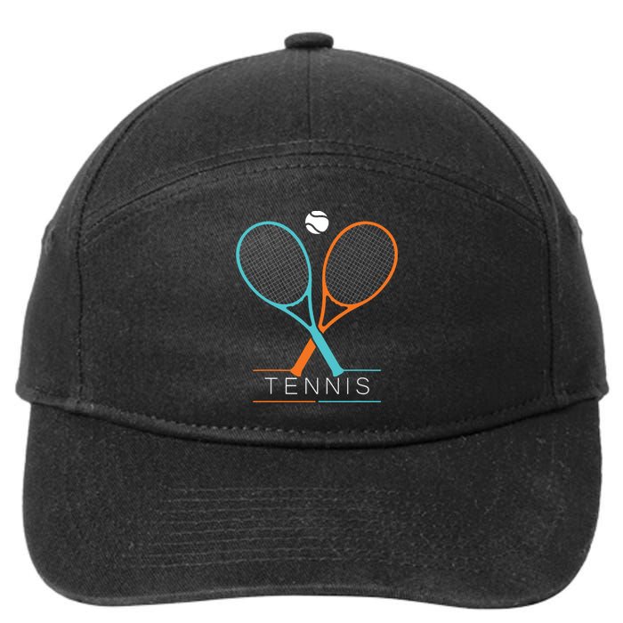 Tennis Children Tennis Racket Ball 7-Panel Snapback Hat