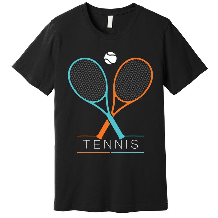 Tennis Children Tennis Racket Ball Premium T-Shirt