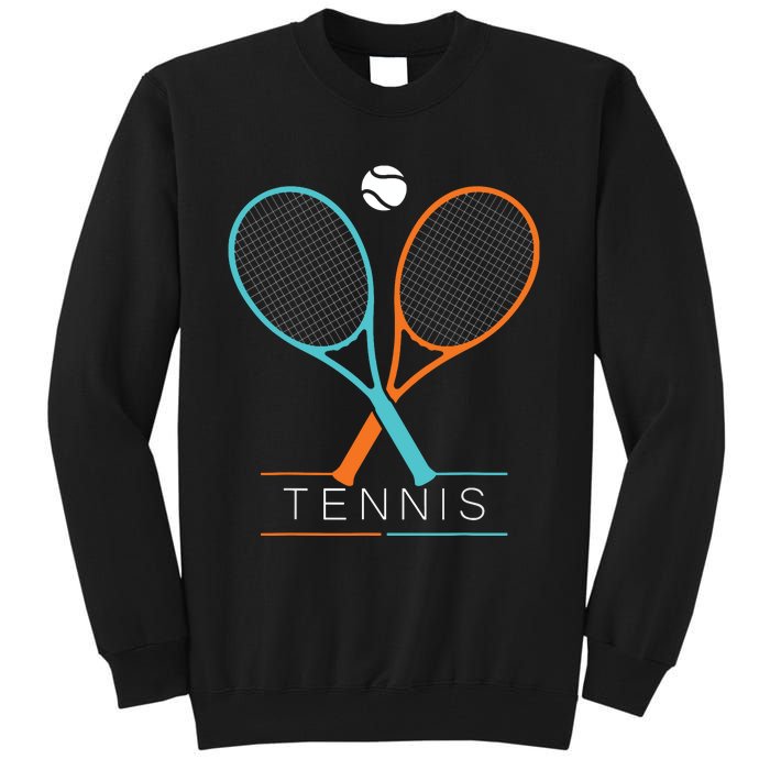 Tennis Children Tennis Racket Ball Tall Sweatshirt