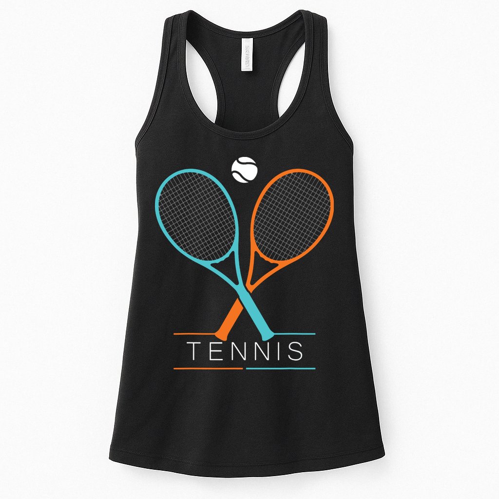 Tennis Children Tennis Racket Ball Womens Tank Top