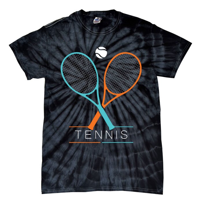 Tennis Children Tennis Racket Ball Tie-Dye T-Shirt