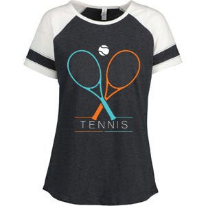 Tennis Children Tennis Racket Ball Enza Ladies Jersey Colorblock Tee