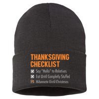 Thanksgiving Checklist Sustainable Knit Beanie