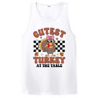 Thanksgiving Cutest Turkey At The Table Dinner Girl PosiCharge Competitor Tank