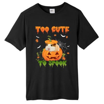 Too Cute To Spook Cute Halloween Pumpkin Hat Guinea Pig Pet Cool Gift Tall Fusion ChromaSoft Performance T-Shirt