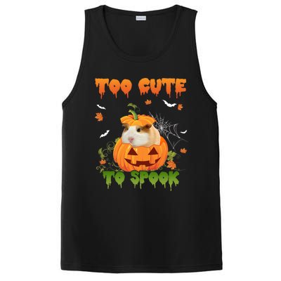 Too Cute To Spook Cute Halloween Pumpkin Hat Guinea Pig Pet Cool Gift PosiCharge Competitor Tank