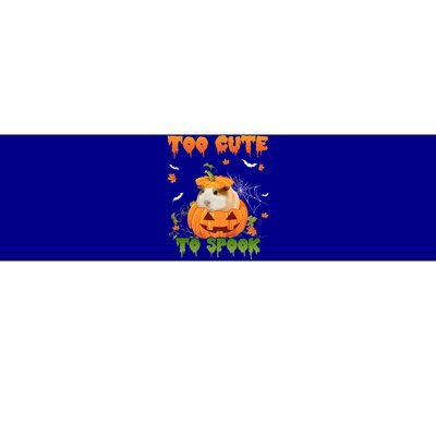 Too Cute To Spook Cute Halloween Pumpkin Hat Guinea Pig Pet Cool Gift Bumper Sticker