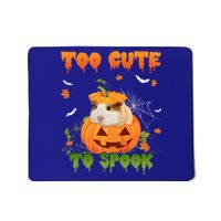 Too Cute To Spook Cute Halloween Pumpkin Hat Guinea Pig Pet Cool Gift Mousepad