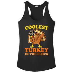 Thanksgiving  Coolest Turkey Ladies PosiCharge Competitor Racerback Tank