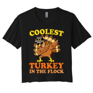 Thanksgiving  Coolest Turkey Women's Crop Top Tee