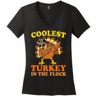 Thanksgiving  Coolest Turkey Women's V-Neck T-Shirt