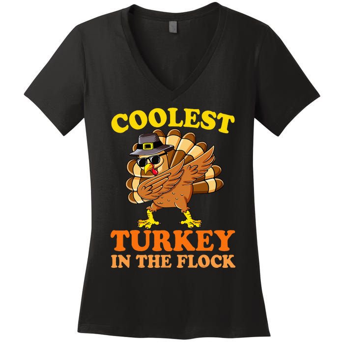 Thanksgiving  Coolest Turkey Women's V-Neck T-Shirt