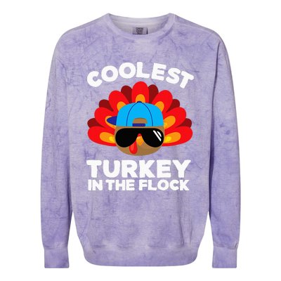 Thanksgiving Coolest Turkey Colorblast Crewneck Sweatshirt